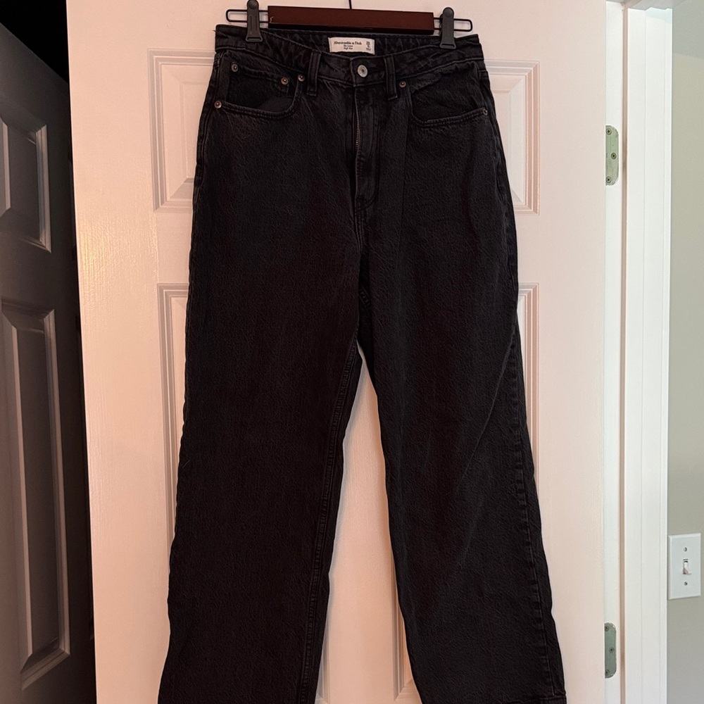 Abercrombie & Fitch Black Straight Leg Jeans